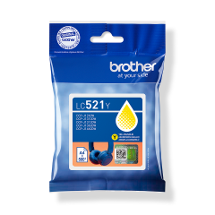 Brother LC521Y Original Yellow Ink Cartridge for DCP-J1260W / DCP-J1310DW / DCP-J1313DW / DCP-J1360DW / DCP-J1460DW