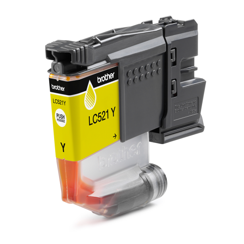Brother LC521Y Original Yellow Ink Cartridge for DCP-J1260W / DCP-J1310DW / DCP-J1313DW / DCP-J1360DW / DCP-J1460DW