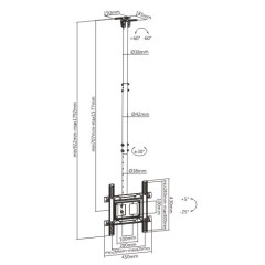 TV Ceiling Mount 32″–70″