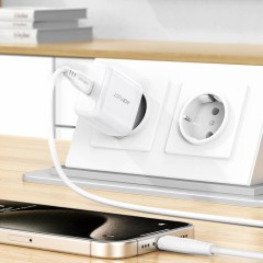 ACEFAST A130 PD20W USB-C Wall Charger with EU Plug — White