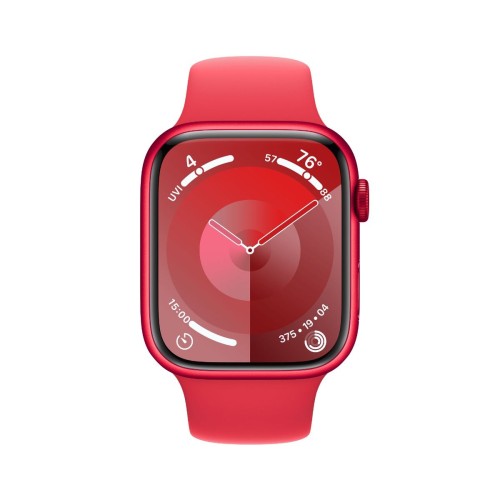 שעון חכם Apple Watch Series-9 GPS + Cellular 45mm עם רצועה Product Red Sport Band בגודל S/M