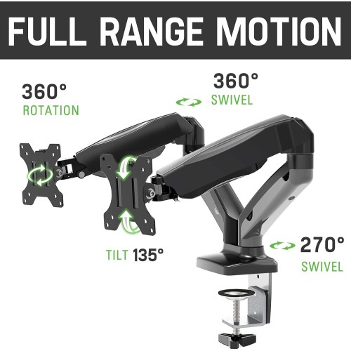 Dual Arm for Two Computer Monitors VM-132