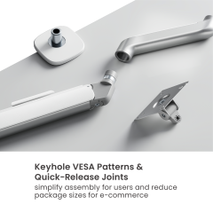 זרוע למסך אחד עם בולם גז 17"-32"