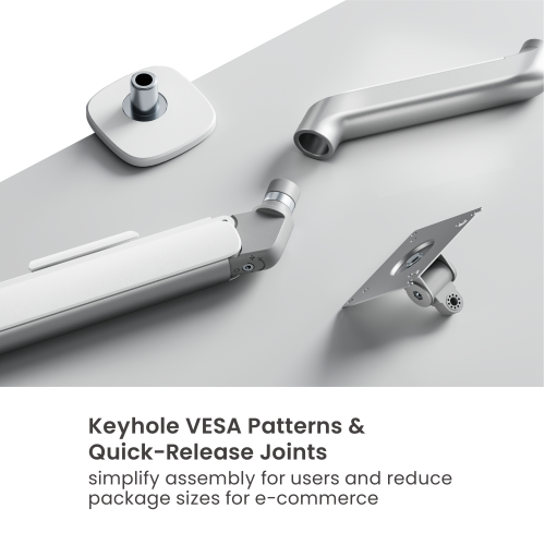 זרוע למסך אחד עם בולם גז 17"-32"