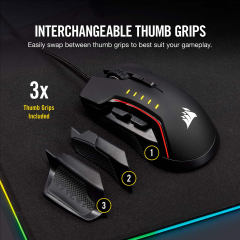 עכבר גיימינג Corsair Glaive RGB Pro Gaming Mouse