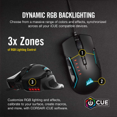 עכבר גיימינג Corsair Glaive RGB Pro Gaming Mouse