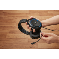 אוזניות גיימינג כחולות Corsair HS50 PRO Stereo Gaming Headset – Blue