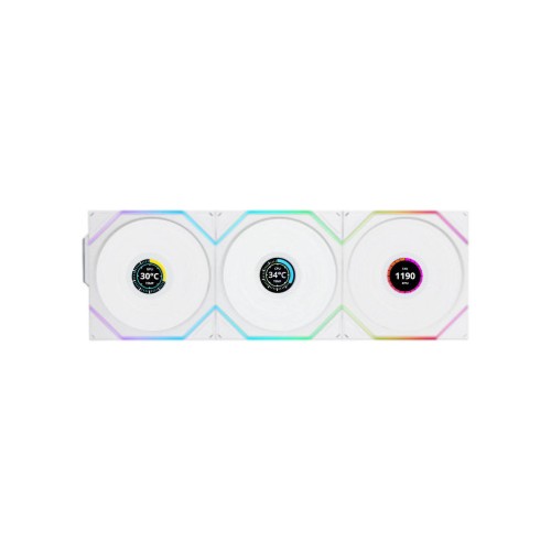 Fan set LIAN-LI TL120 UNI Wireless LCD 120 mm white (3 fans)