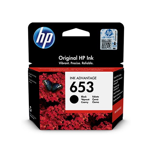 Original HP 653 Black Ink Cartridge for HP DeskJet Ink Advantage Printers