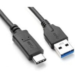 USB Type-C Male to Type-A Male 3.1 Cable, 1 meter