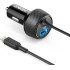 Автомобильное зарядное устройство Anker PowerDrive 2 Elite 24W (USB-A + встроенный Lightning кабель) — чёрное
