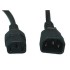 Extension cable C13-C14 straight-angled, standard, 3×0.75, 0.5 meter length.