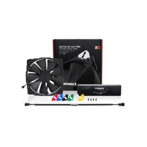 מאוורר NOCTUA NF-A20 PWM CHROMAX.BLACK.SWAP ‏200 מ״מ