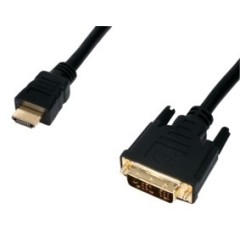 כבל HDMI  – DVI מוזהב 1.8 מטר, אקונומי