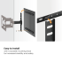Ultra-Slim Full-Motion TV Wall Mount