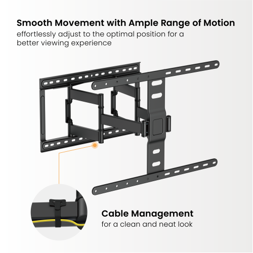 Ultra-Slim Full-Motion TV Wall Mount