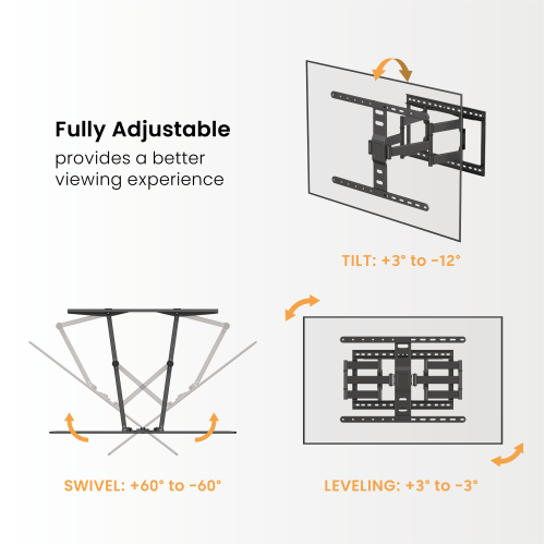 Ultra-Slim Full-Motion TV Wall Mount