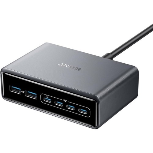 Wall charger Anker Prime 200W (4×USB-C + 2×USB-A) — gray.