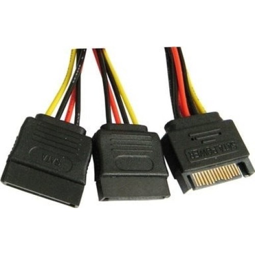 SATA Power Splitter Male - 2 Female 0.15 Meter