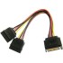 SATA Power Splitter Male - 2 Female 0.15 Meter