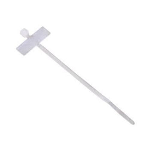 Azikon (Habak) White Cable Tie with Flag 2.5×100 mm 100 units per package.