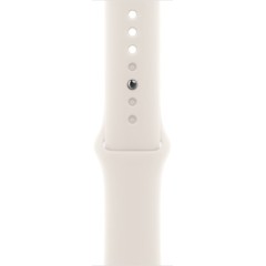 שעון Apple Watch SE GPS + Cellular בגודל 44 מ"מ בצבע Starlight Aluminium עם רצועת Starlight Sport Band במידה S/M (2024)