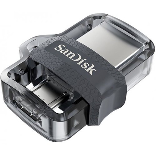 SanDisk Ultra OTG Dual Drive m3.0 זיכרון נייד בנפח 64GB צבע אפור