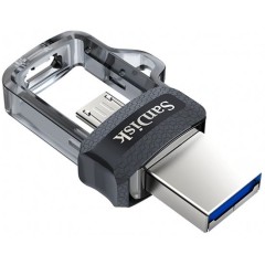 SanDisk Ultra OTG Dual Drive m3.0 portable memory with a capacity of 64GB — Gray