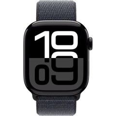 Apple Watch Series 10 GPS 42mm + Cellular in Jet Black Aluminium with Ink Sport Loop — One Size (2024)