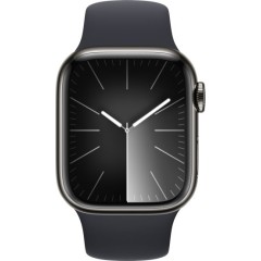 שעון חכם Apple Watch Series-9 GPS + Cellular 41 mm Steel Case עם רצועה Midnight Sport Band בגודל M/L