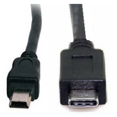 USB C to Mini B Male Cable, 1 Meter