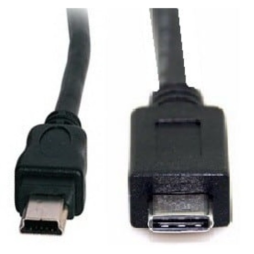 כבל USB C זכר – MINI B זכר 1 מטר