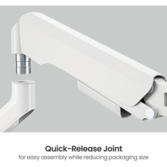 זרוע שולחנית כפולה ל-2 מסכים בגודל 17″–35″