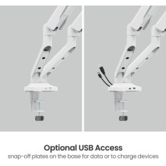 זרוע שולחנית כפולה ל-2 מסכים בגודל 17″–35″