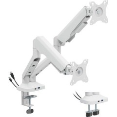 זרוע שולחנית כפולה ל-2 מסכים בגודל 17″–35″