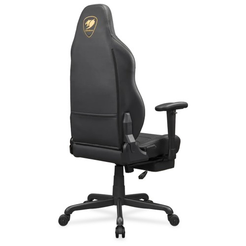 Эргономичное игровое кресло COUGAR Explore Neo Gold Black с выдвижной подставкой для ног — черное
