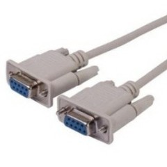 Cable 9-pin female to female - 1.8 meter long Null modem.