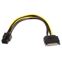 כבל SATA זכר – 6pin PCI express