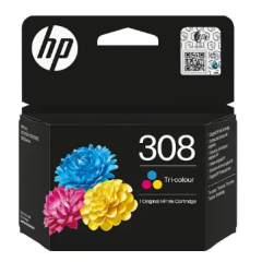 Original HP 308 Tri-Color Ink Cartridge for HP DeskJet and Envy Printers