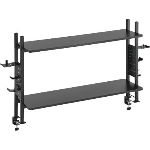 Desktop shelf for organizing gaming accessories