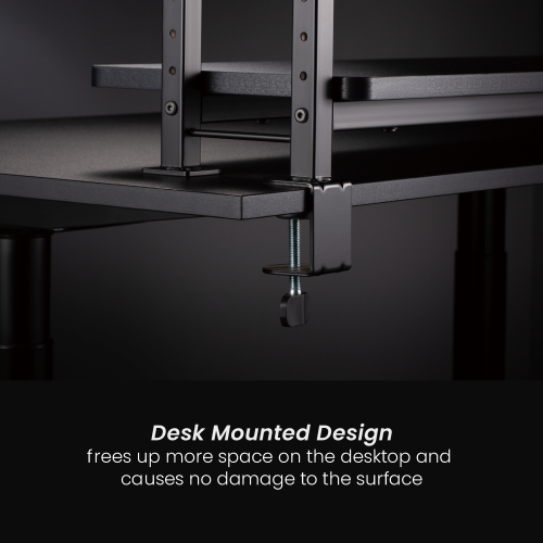 Desktop shelf for organizing gaming accessories