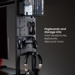 Desktop shelf for organizing gaming accessories