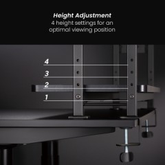 Desktop shelf for organizing gaming accessories