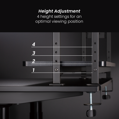 Desktop shelf for organizing gaming accessories