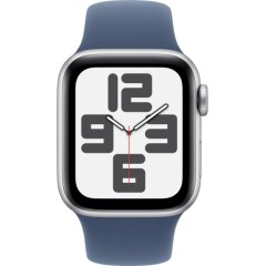 Apple Watch SE GPS 40 мм + Cellular в цвете Silver Aluminium с ремешком Denim Sport Band M/L (2024)