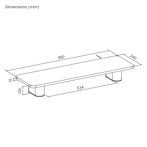 מעמד למסך גיימינג NeoGlow עם תאורת RGB — שחור