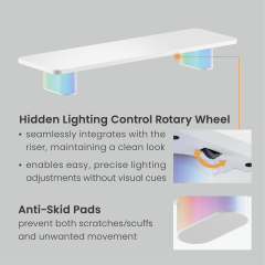 מעמד למסך גיימינג NeoGlow עם תאורת RGB — שחור