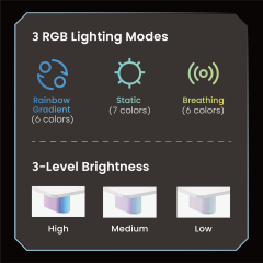 מעמד למסך גיימינג NeoGlow עם תאורת RGB — שחור