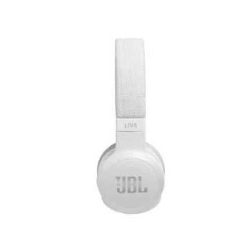 Headphones JBL Live 400BT in white color.