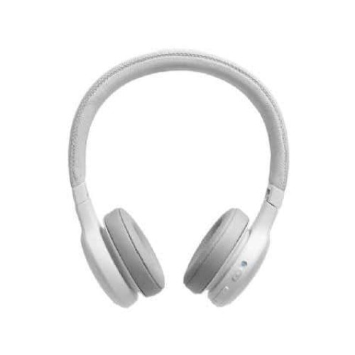 Headphones JBL Live 400BT in white color.